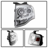 Spyder For Ford Expedition 2007-2013 Projector Headlights Pair Light Tube DRL Chrome | 5079510