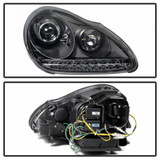 Spyder For Porsche Cayenne 2003-2006 Pair Projector Xenon/HID Model DRL LED Black | 5080967