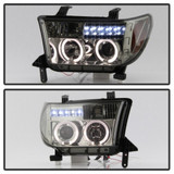 Spyder For Toyota Tundra 2007-2013 Projector Headlights Pair LED Halo LED Smoke | 5012043
