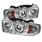 Spyder For Dodge Ram 1500 / 2500 / 3500 1994-2002 Projector Headlights Pair LED Halo | 5010094