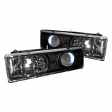 Spyder For GMC K1500/K2500/K3500 1988-1999 Projector Headlights Pair Black High 9005 | 5009289