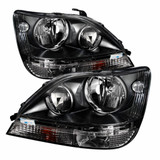 Xtune For Lexus Rx300 99-03 Crystal Headlights Pair Black Halogen | 9028243