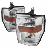 Xtune For Ford F250/350/450 Super Duty 2008-2010 OEM Headlights Pair Chrome | 9022401