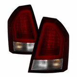 Spyder For Chrysler 300C 2008-2010 Tail Lights Pair | V2 Light Bar LED Red Clear | 5083395