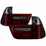 Spyder For BMW X5 2000-2006 4PCS Euro Style Tail Lights Pair | Red Smoke | 5000842