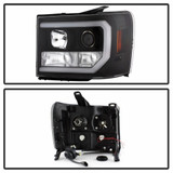Spyder For GMC Sierra 2500/3500 HD 2007-2017 V2 Projector Headlight Pair - Black | 5083630