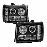 Spyder For GMC Sierra 1500 | 2007-2013 Pair Projector LED Halo- LED Black | 5010605