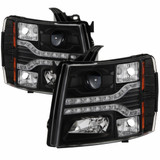 Spyder For Chevy Silverado 2500/3500 HD 07-14 V2 Projector Headlights Pair - LED DRL | 5083524