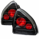 Spyder For Honda Prelude 1992-1996 Euro Style Tail Lights Pair Black ALT-YD-HP92-BK | 5005229