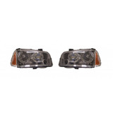 For Dodge Charger 2007 08 09 2010 Headlight & SML Unit Driver & Passenger Side Pair Halogen Chrome CH2505128 (CLX-M1-333-1116F-USN1)