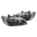 For Mitsubishi Lancer 2002-2003 Headlight Assembly Unit w/Black Bezel Pair Driver and Passenger Side (CLX-M1-313-1128P-US2)