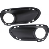 For Porsche Cayenne Fog Light Cover 2011 12 13 2014 Driver and Passenger Side Pair / Set | Black | Turbo Model | DOT/SAE Compliance | PO1038105 + PO1039105 | 95850509300 + 95850509400 (PLX-M0-USA-REPP108204-CL360A70)