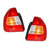 For Hyundai Accent Tail Light Assembly 2000 2001 2002 Pair Driver and Passenger Side Sedan HY2800118 | HY2801118 (PLX-M1-320-1923L-AS)