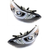 Fits Hyundai Elantra Headlight Assembly 2014 2015 2016 Pair Driver and Passenger Side w/ LED CAPA Certified HY2502186 | HY2503186 (PLX-M1-320-1150L-ACN2)