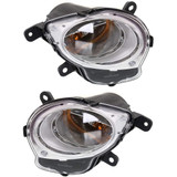 For Fiat 500 Turn Signal Light 2012 13 14 15 16 17 2018 Driver and Passenger Side Pair / Set | Clear Lens | Hatchback | FI2532100 + FI2533100 | 5182461AC + 5182460AC (PLX-M0-USA-REPF106908-CL360A70)