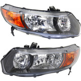 CarLights360: For 2006 2007 Honda Civic Headlight Assembly w/ Bulbs Black Housing (CLX-M1-316-1148L-AS2-CL360A1-PARENT1)