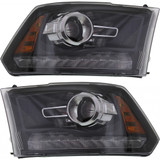 CarLights360: For 2013 2014 Ram 1500 Headlight Assembly w/Bulbs Black Housing (CLX-M1-333-1137L-AS2-CL360A1-PARENT1)