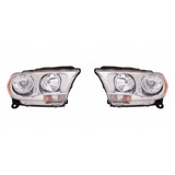CarLights360: For 2011 2012 2013 Dodge Durango Headlight Assembly Chrome w/Bulbs CAPA Certified (CLX-M1-333-1132L-AC1-CL360A1-PARENT1)