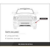 CarLights360: For 2011 2012 2013 JEEP GRAND CHEROKEE Fog Light Bezel Bracket (CLX-M1-332-2503L-UD-CL360A1-PARENT1)