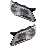 CarLights360: For 2009 2010 VOLKSWAGEN TIGUAN Headlight Assembly w/ Bulbs (CLX-M1-340-1130L-AS-CL360A1-PARENT1)