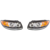 CarLights360: For 2012 Hyundai Santa Fe Headlight Assembly w/Bulbs Black Housing CAPA Certified (CLX-M1-320-1133L-ACN2C-CL360A1-PARENT1)