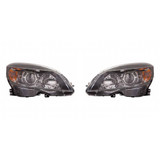 CarLights360: For 2008 2009 Mercedes-Benz C230 Headlight Assembly w/Bulbs Black Housing (CLX-M1-339-1130L-ASN2-CL360A1-PARENT1)