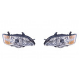 CarLights360: For 2006 2007 Subaru Legacy Headlight Assembly Chrome w/ Bulbs DOT Certified (CLX-M1-319-1113L-AF1-CL360A1-PARENT1)