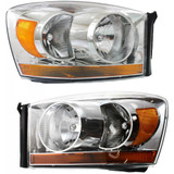 For Dodge Ram 1500 / 2500 / 3500 Headlight Assembly 2006 w/o Black Bezel (CLX-M0-334-1115L-AS1-CL360A50-PARENT1)