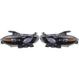 For Dodge Dart Headlight Assembly 2016 Halogen Code LMC MFA Black Bezel CAPA (CLX-M0-334-1136L-ACN2-CL360A50-PARENT1)