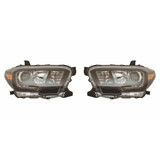 For Toyota Tacoma Headlight Assembly 2017 2018 2019 w/ LED Foglamps Black Bezel (CLX-M0-312-11AEL-ASN2N-CL360A50-PARENT1)