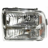 For Ford F-250 / F-350 Super Duty Headlight Assembly 2004 05 06 2007 Chrome w/o Harley-Davidson Model (CLX-M0-330-1128L-AS1-CL360A50-PARENT1)