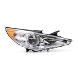 CarLights360: Fits 2011 2012 Hyundai Sonata Headlight Assembly DOT Certified Chrome Bezel w/Bulbs (Vehicle Trim: 2.0T Limited ; 2.0T) (CLX-M0-20-9256-00-1-CL360A1-PARENT1)