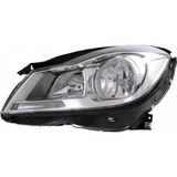 CarLights360: For 2012 2013 2014 Mercedes-Benz C300 Headlight Assembly DOT Certified Chrome Bezel w/o Corner Signal Lamps w/Bulbs (CLX-M0-20-9274-00-1-CL360A4-PARENT1)