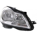CarLights360: For 2012 2013 2014 Mercedes-Benz C180 Headlight Assembly DOT Certified Chrome Bezel w/o Corner Signal Lamps w/Bulbs (CLX-M0-20-9274-00-1-CL360A1-PARENT1)