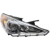 CarLights360: Fits 2011 2012 2013 2014 Hyundai Sonata Headlight Assembly DOT Certified Chrome Bezel w/Bulbs (Vehicle Trim: Limited ; SE) (CLX-M0-20-9256-00-1-CL360A2-PARENT1)