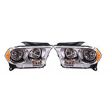 CarLights360: For 2011 2012 2013 Dodge Durango Headlight Assembly DOT Certified Chrome w/Bulbs Halogen Type (CLX-M0-20-9204-00-1-CL360A1-PARENT1)