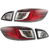 CarLights360: For 2010 2011 2012 2013 Mazda 3 Tail Light Assembly DOT Certified w/Bulbs (Vehicle Trim: Sedan) (CLX-M0-17-0268-00-1-CL360A1-PARENT1)