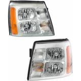 CarLights360: For 2002 Cadillac Escalade Headlight Assembly w/ Bulbs DOT Certified (CLX-M1-331-11A7L-AF-CL360A1-PARENT1)