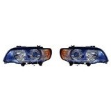CarLights360: For 2000 2001 2002 03 BMW X5 Headlight Assembly w/Bulbs HID Type Black Housing (CLX-M1-343-1123L-ASH2C-CL360A1-PARENT1)