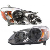 CarLights360: For 2003 2004 Toyota Corolla Headlight Assembly Chrome w/ Bulbs (CLX-M1-311-1160L-AS1-CL360A1-PARENT1)