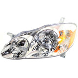 CarLights360: For 2003 2004 Toyota Corolla Headlight Assembly Chrome w/ Bulbs (CLX-M1-311-1160L-AS1-CL360A1-PARENT1)
