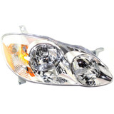CarLights360: For 2003 2004 Toyota Corolla Headlight Assembly Chrome w/ Bulbs (CLX-M1-311-1160L-AS1-CL360A1-PARENT1)