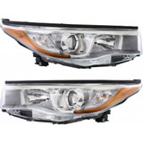 CarLights360: For 2014 2015 2016 Toyota Highlander Headlight Assembly Chrome w/Bulbs|DOT Certified (CLX-M1-311-11F2L-AF7-CL360A1-PARENT1)