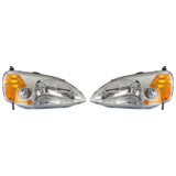For Honda Civic Coupe Headlight Unit 2001 2002 2003 (CLX-M0-317-1126L-US-CL360A50-PARENT1)