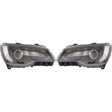 For Chrysler 300 Headlight Assembly 2015 2016 2017 Halogen Black Bezel CAPA Certified (CLX-M0-333-1193L-ACNC2-CL360A50-PARENT1)