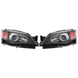 For Subaru Impreza / WRX Headlight Assembly 2008 09 10 2011 | 2.5i Model 2008 | 2.5i / 2.5i Premium Model 2009 | Black (CLX-M0-320-1118L-AS2-CL360A50-PARENT1)