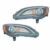 For Chrysler 200 Headlight Assembly 2011 12 13 2014 Black Bezel S/Convertible (CLX-M0-333-1192L-ASD2-CL360A50-PARENT1)