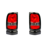 For Dodge Ram 2500 / 3500 Tail Light Unit 1994-2002 w/o Sport Package Black (CLX-M0-333-1909L-US2-CL360A50-PARENT1)