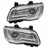 CarLights360: For 2015 2016 2017 Chrysler 300 Headlight Assembly DOT Certified w/Bulbs Halogen Type (Vehicle Trim: Chrome) (CLX-M0-20-9218-90-1-CL360A1-PARENT1)