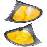 For BMW 325xi / 330xi Corner Light 2002 03 04 2005 Yellow | Black Interior | Sedan/Wagon | Clear Lens (CLX-M0-USA-REPB104108-CL360A71-PARENT1)